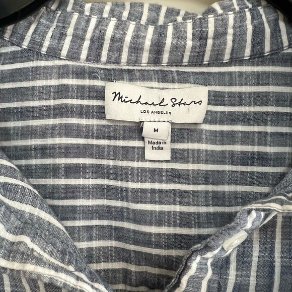 Michael Stars Elsie Striped Mini Shirtdress, size M - Picture 6 of 13